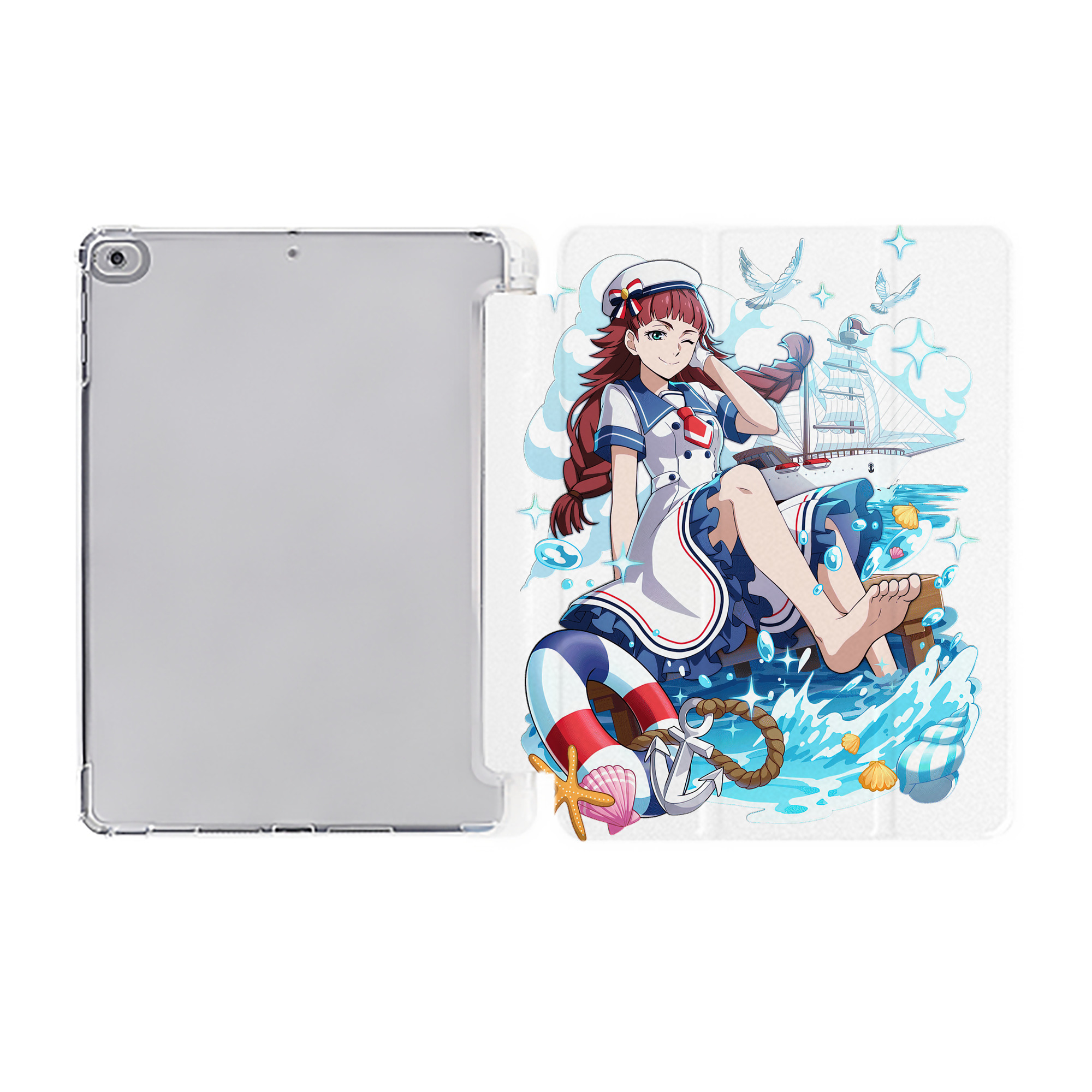 （画像用） 文豪ストレイドッグス Bungo Stray Dogs IPad ケース ペン収納付き 三つ折りスタンド PUレザー×シリコン 対応機種9.5/10.5/10.9インチ